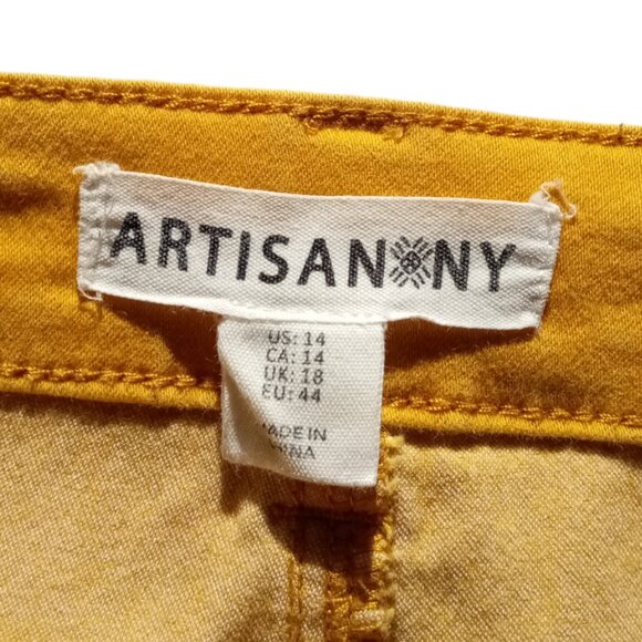 Artisan NY gold jeans size 14 - Picture 3 of 11